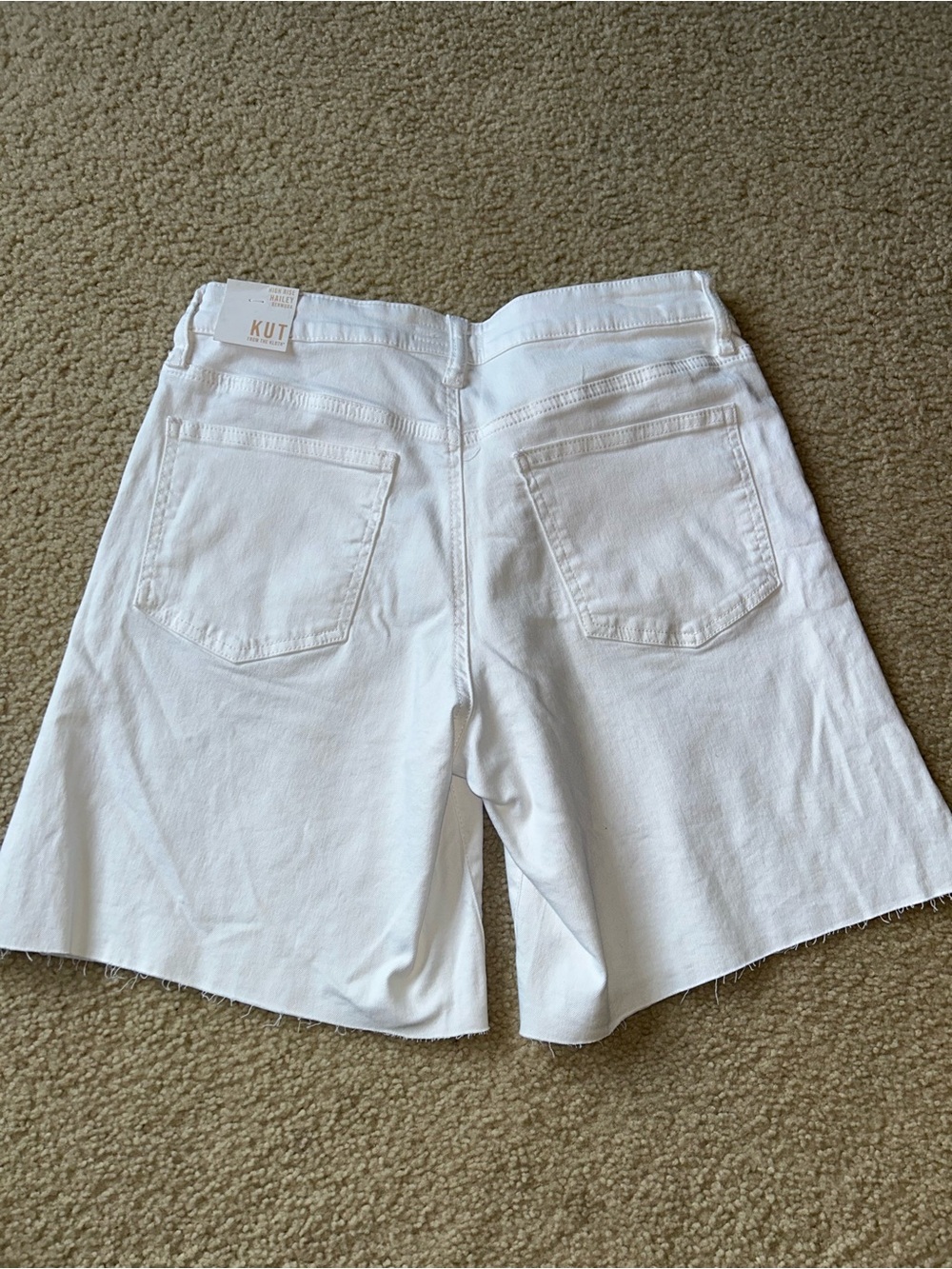 Kut White Women’s High-Rise Denim Shorts - Picture 2 of 3